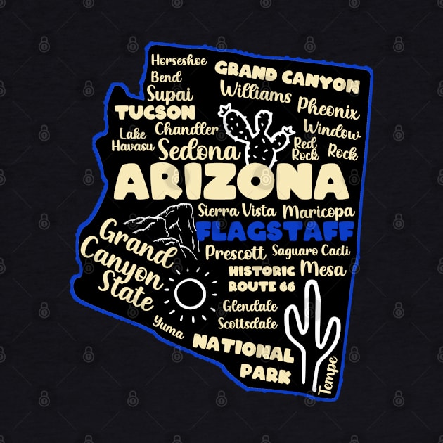 Arizona Flagstaff map arizona state usa arizona tourism Flagstaff tourism by BoogieCreates